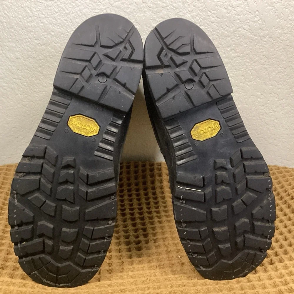 Black Fire Station Dual Lace Zipper Vibram Mens 12 Boots Firefighter EMS Combat